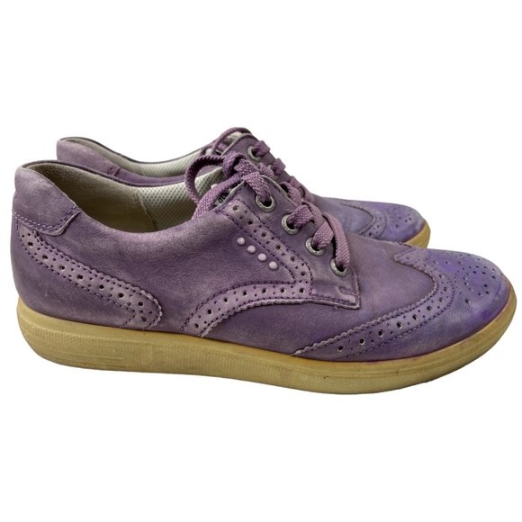ECCO Women’s Hybrid II Purple Leather Spikeless Golf Shoes Size EU 37/US 6.5-7 - Picture 1 of 8